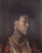 Leopold Carl Muller Portrait d'une Nubienne (mk32) France oil painting artist
